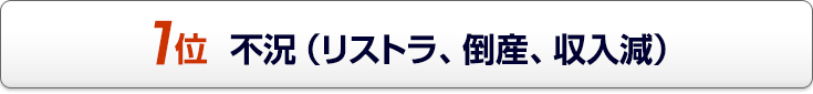 住宅ローンが払えなくなる理由 1位 不況(リストラ、倒産、収入減)