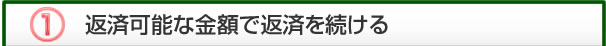 返済可能な金額で返済を続ける